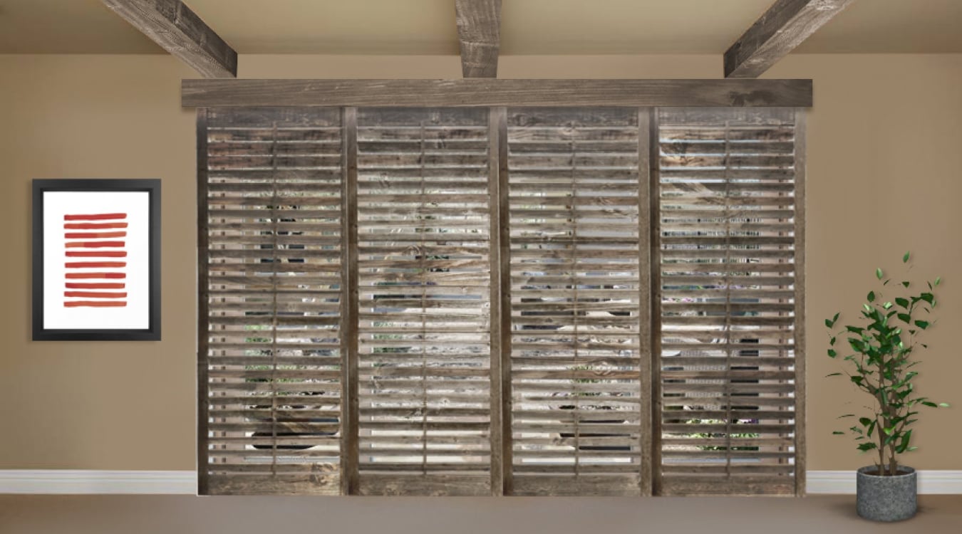 Sliding on sale door shutters