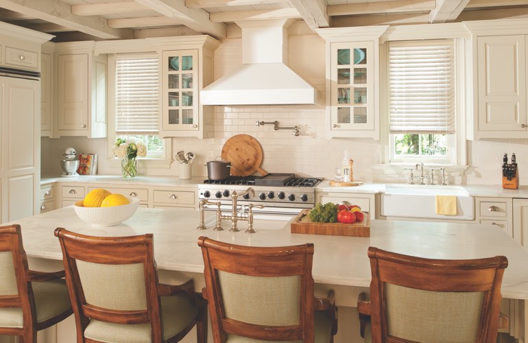 Kitchen Blinds In Phoenix, AZ Blinds covering the windows of a modern kitchen